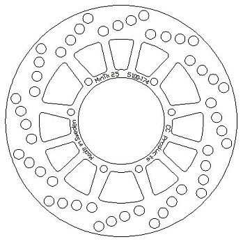 Bromsskiva Fram Yamaha YZ 125-490 