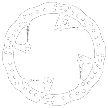 Bromsskiva Fram 255 mm