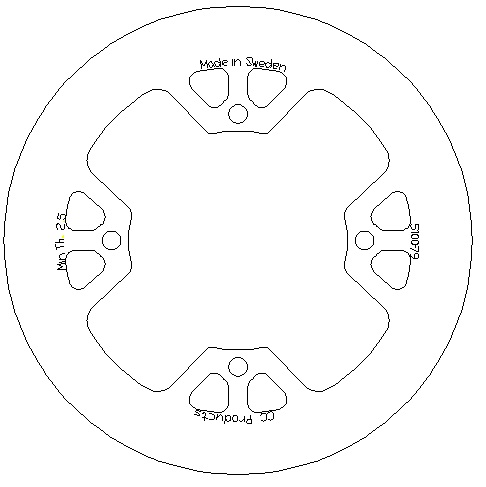 Brake Disc Rear Solid Husqvarna 05-14
