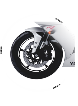 Fälg Stripes Vit/Suzuki - 2