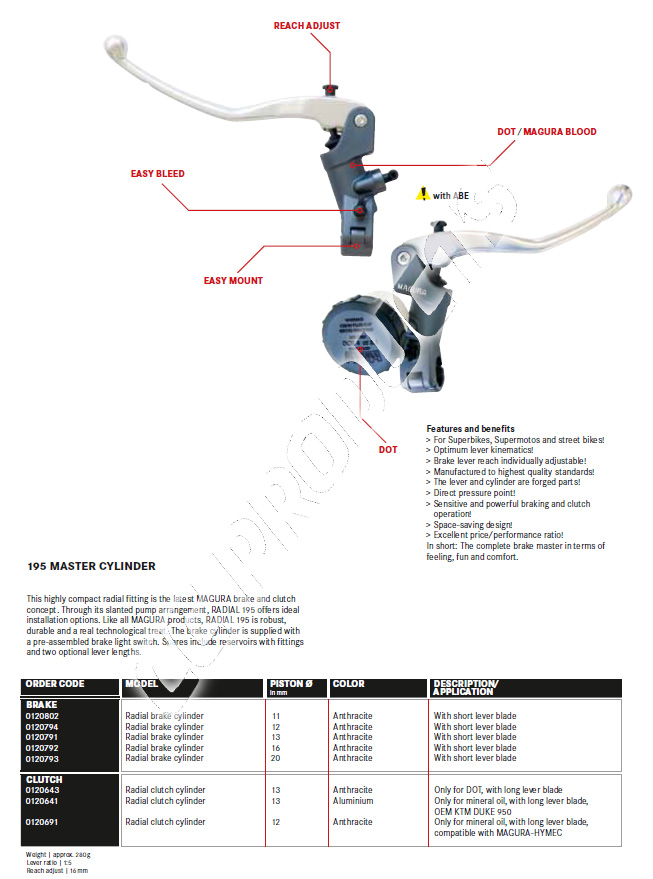 Radial clutch cylinder 13 mm - 2