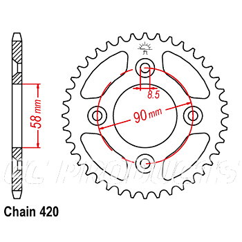 Rear Sprocket Aluminum