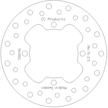 Brake Disc Rear Solid - Suzuki RM 80 86-01