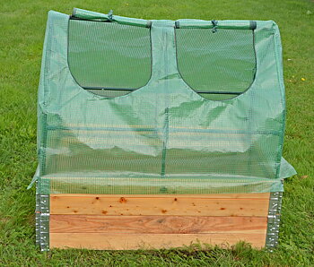 Pallkrageväxthus med armerat plastöverdrag