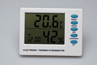 Hygrometer/Termometer/Klocka