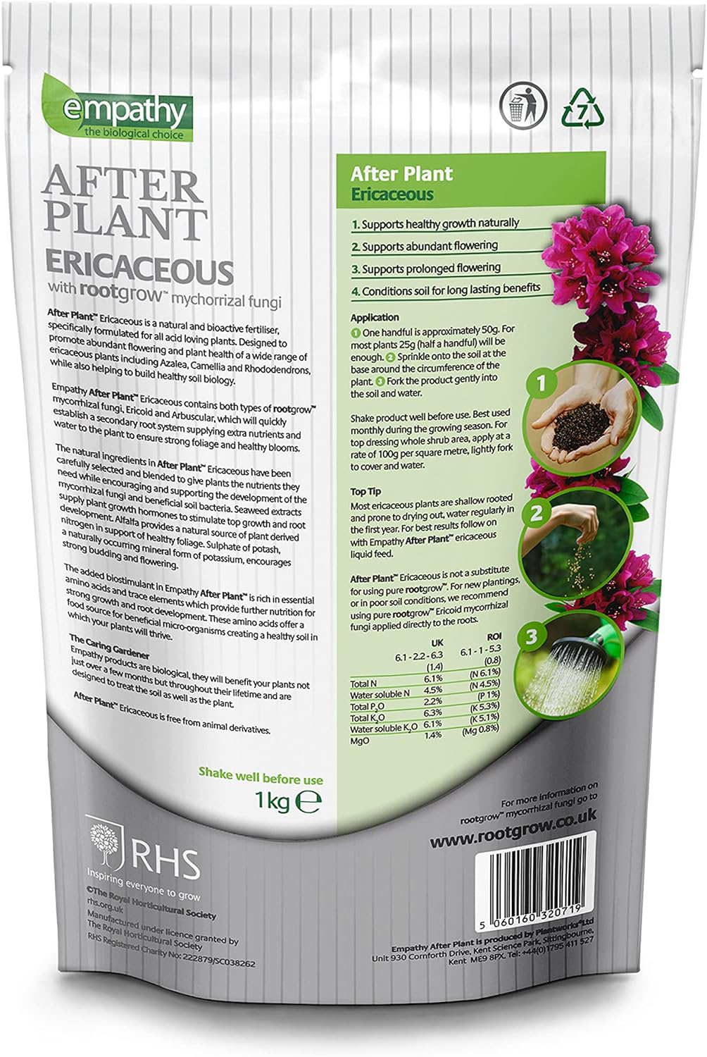 AFTERPLANT Ericaceous  1 Kg - 2