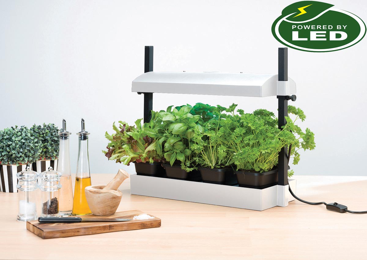 Micro Odlingsstation LED 8W  med underbevattning vit