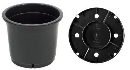 Svart plastkruka 26 liter 4-pack - 2