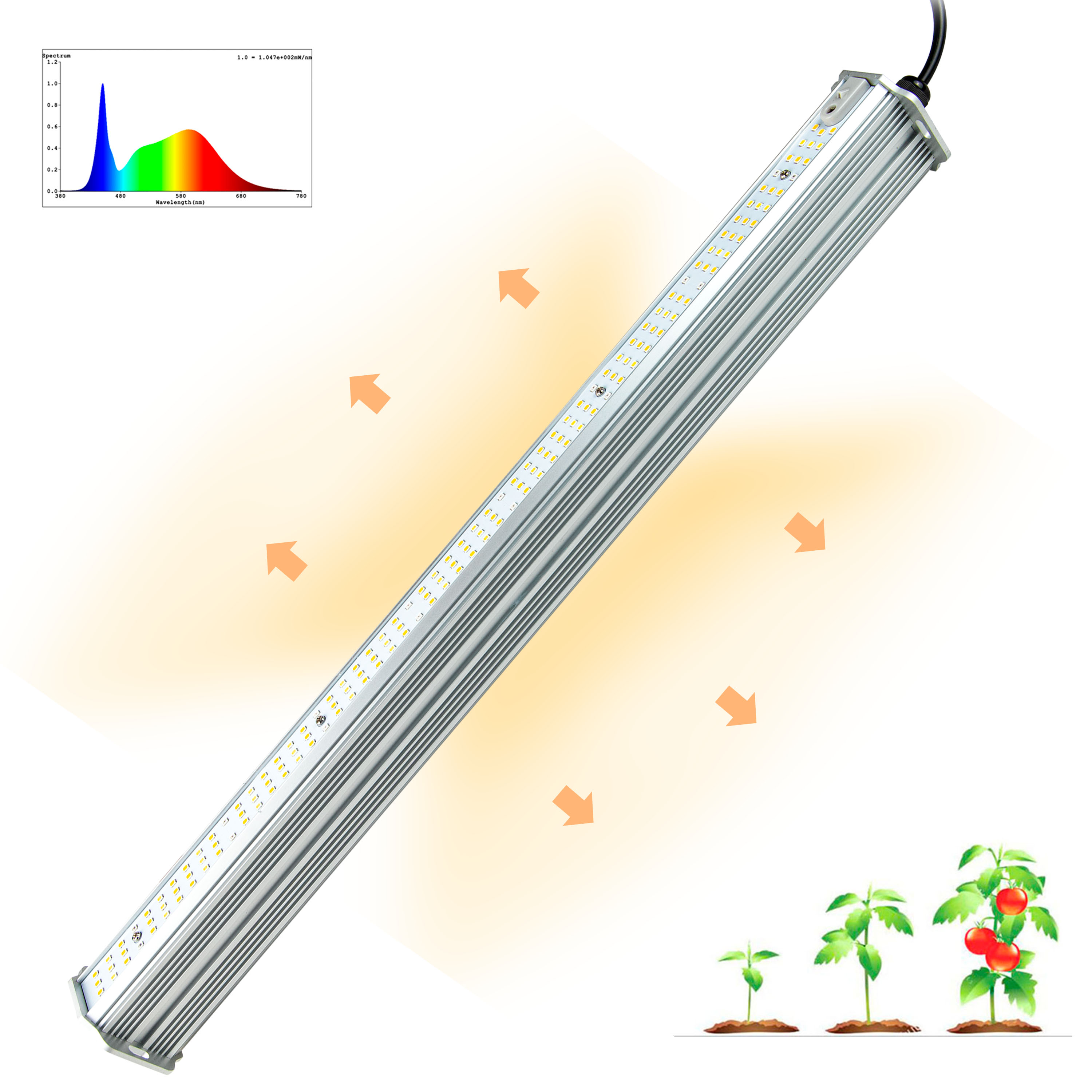 GrowFast Dubbelsidig växtbelysning 60W  - 4