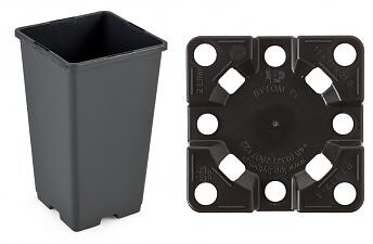 Fyrkantig plastkruka 1,65  liter Premium (11x11x19) 10-pack