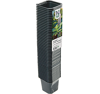 Plastkruka 7 cm fyrkantig, 8cm djup 25-pack