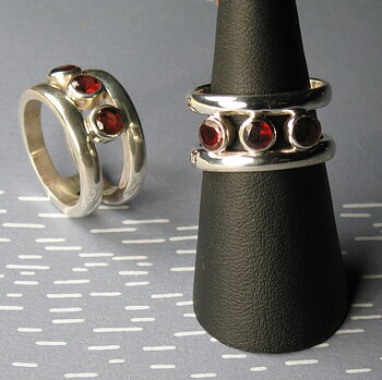 Trinity Silverring Facetterad Granat