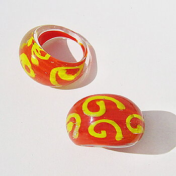 Orange Maffig Glasring