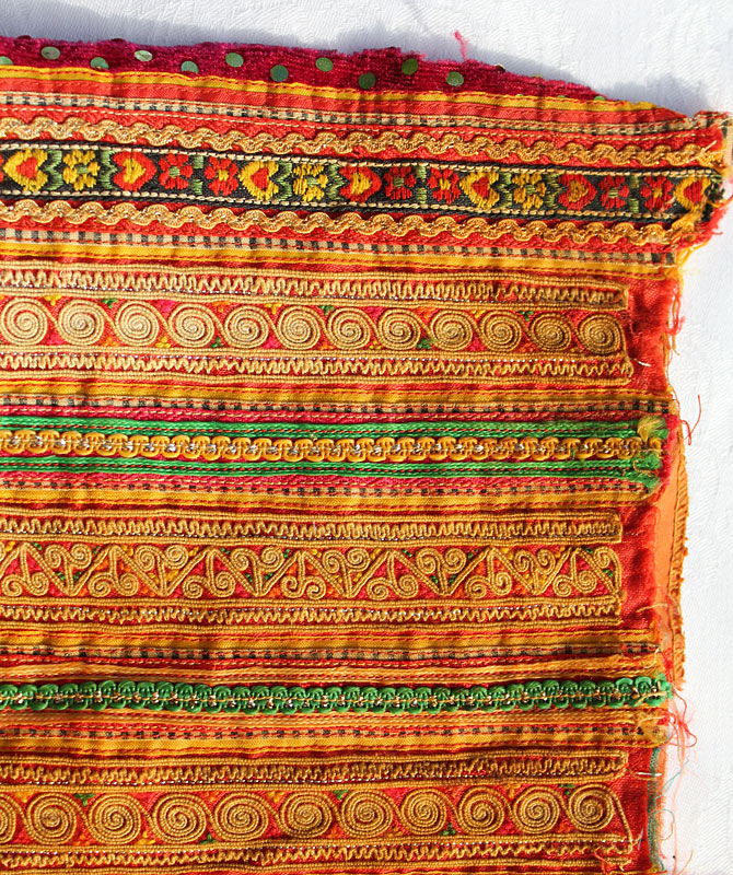 Vintage Textil Hmongdräkts Ärm - 4