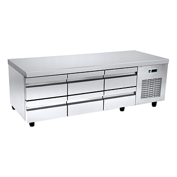 Grillkylbänk 6 draglådor GN 1/1, NikiInox