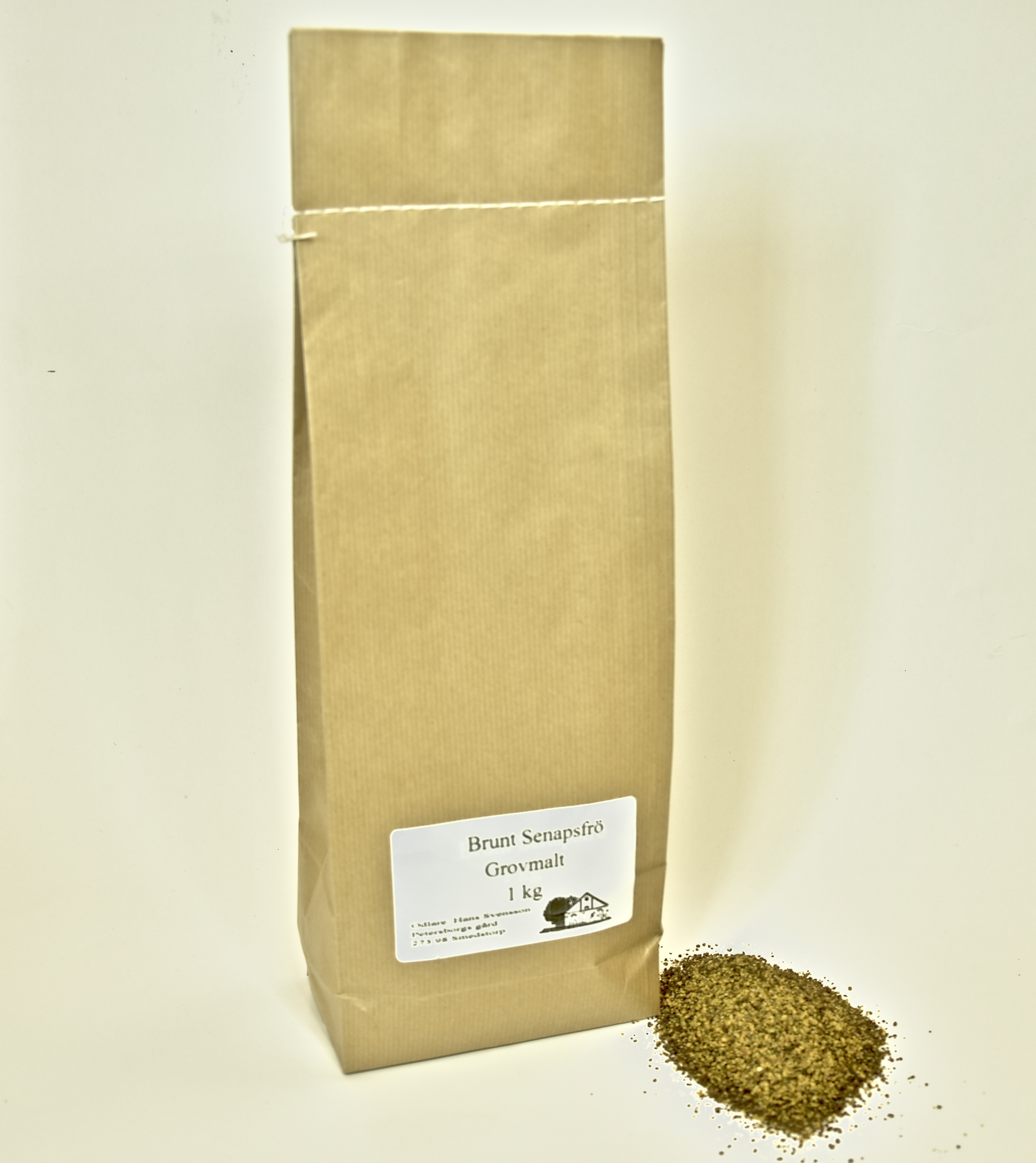 Brunt  senapsfrö grovmalt 1 kg
