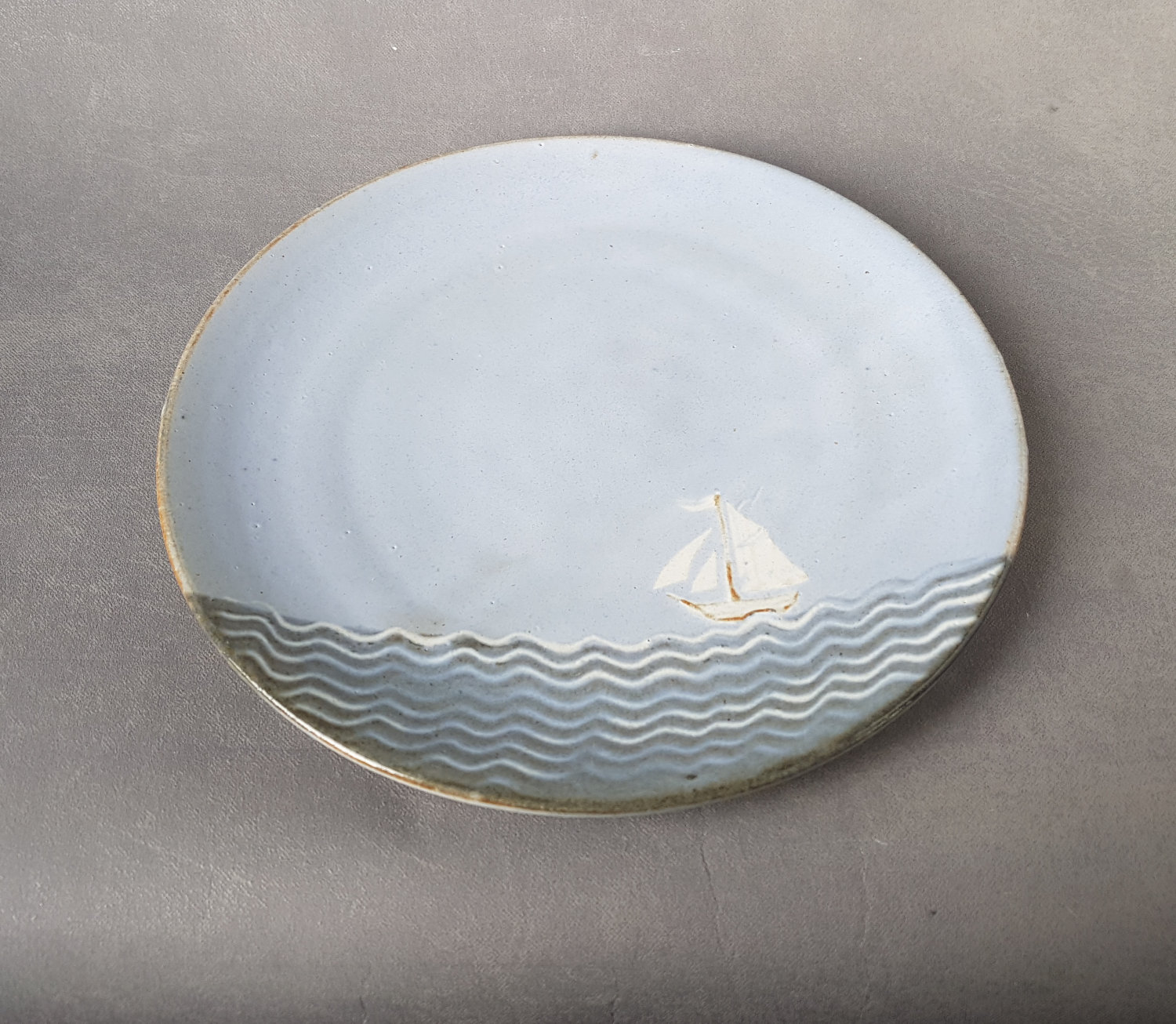 Sideplate Sailboat motif