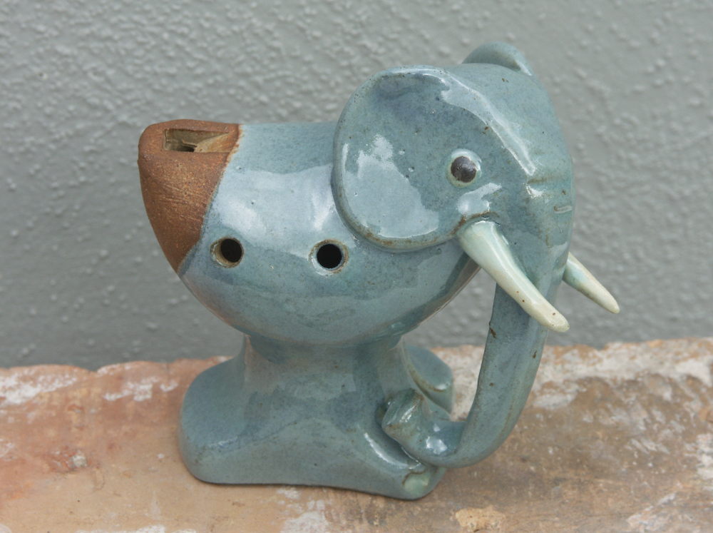 Clay whistle elephant - 2