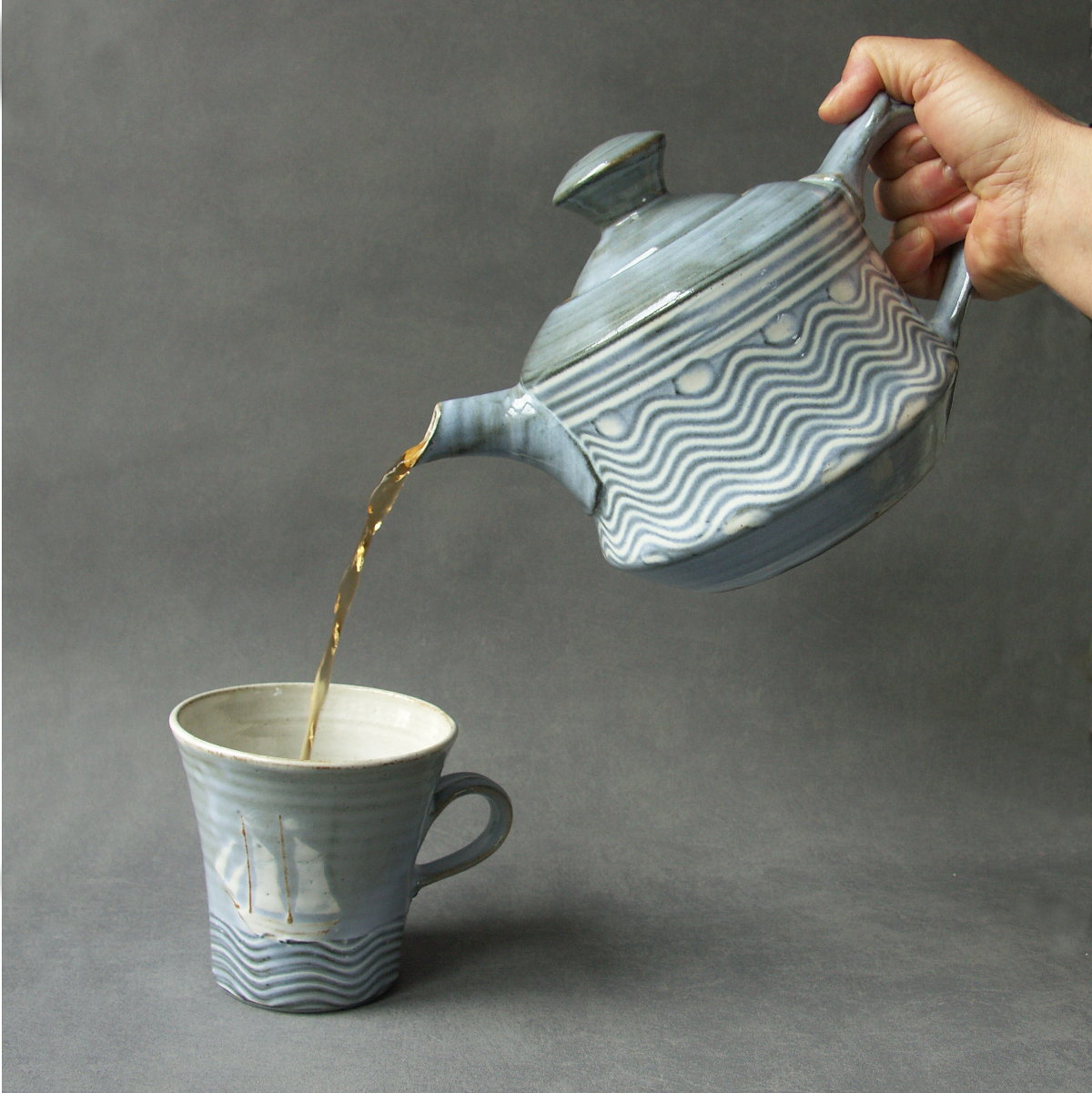 Teapot wavyblue - 2