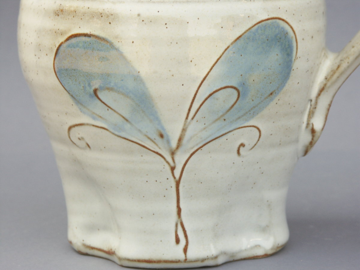 Stoneware pitcher, bluewings - 5