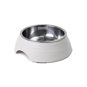 Selected by ZOO Food &amp; Water Bowl Ripple, Off white - Various sizes