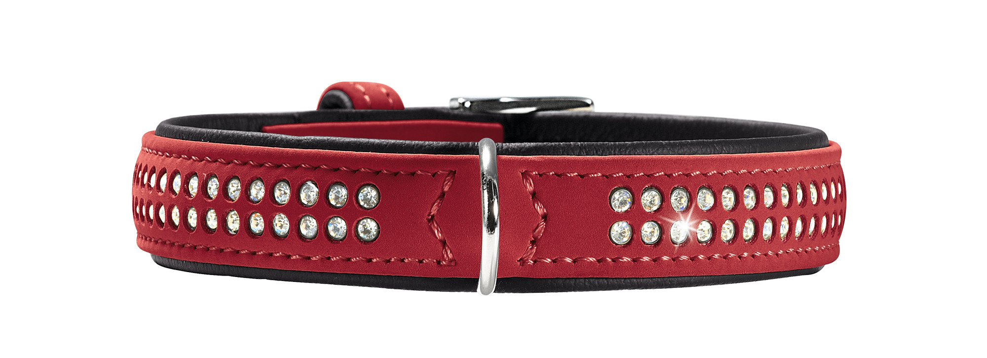 HUNTER Softie Deluxe halsband röd/svart