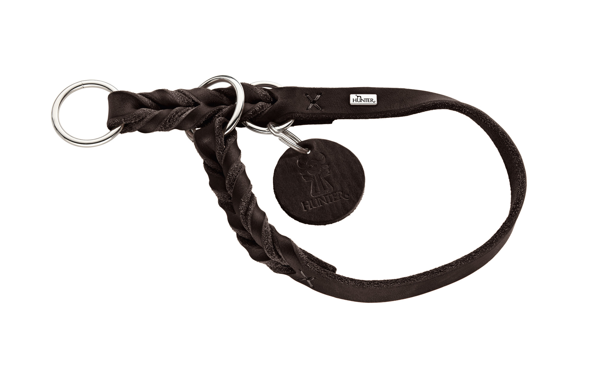 HUNTER Solid Education halsband halvstryp mörkbrun