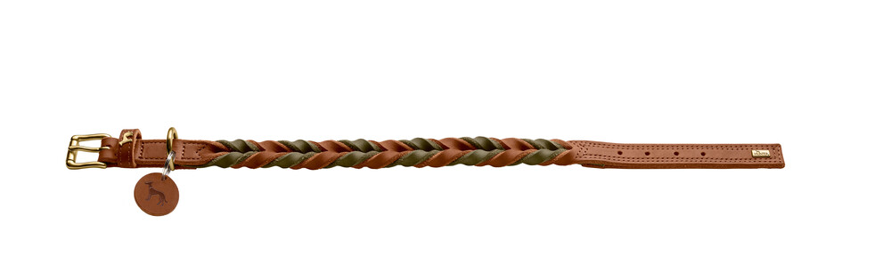 HUNTER  Solid Education Duo halsband cognac/olive - 3