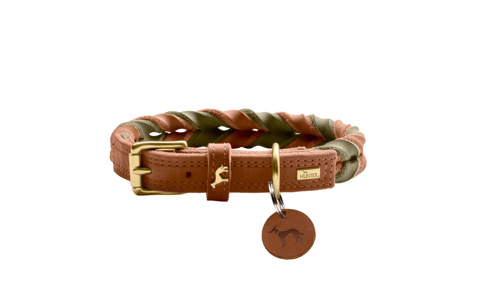 HUNTER  Solid Education Duo halsband cognac/olive
