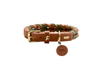HUNTER  Solid Education Duo halsband cognac/olive