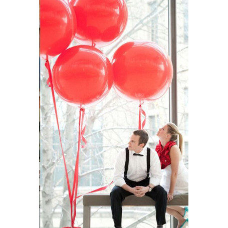 JÄTTEBALLONGER RÖDA 90 CM- 2P - 2