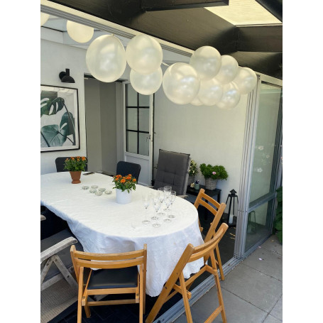 VITA BALLONGER MED METALLIC EFFEKT - 20 STYCKEN - 2