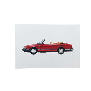 Postcard Saab 900 cabriolet
