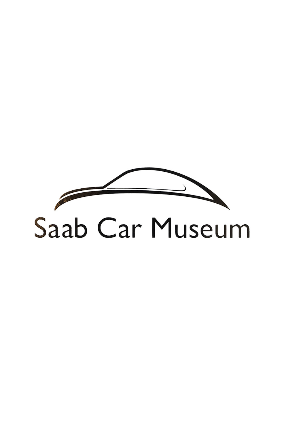 Saab Car Museum Logo dekal SVART