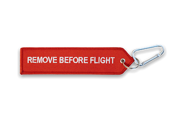Remove before flight nyckelring