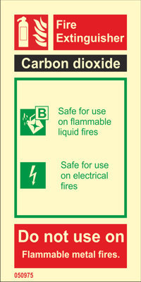 Fire sign "Fire extinguisher (carbon dioxide)" - IMPA 33.6433