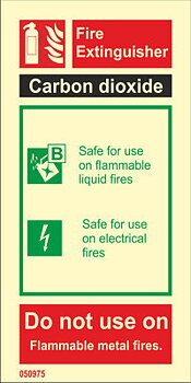 Fire sign "Fire extinguisher (carbon dioxide)" - IMPA 33.6433