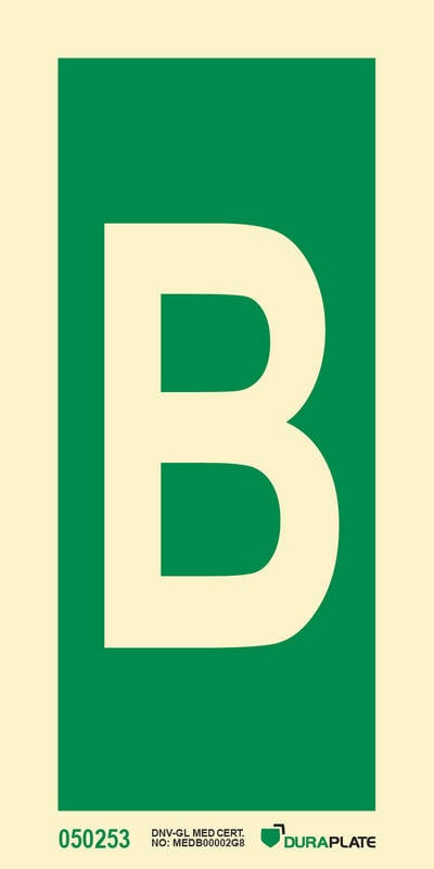 IMO sign "B" - IMPA 33.4211