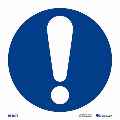 IMO-sign "General mandatory action" - IMPA 33.5641