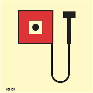 IMO A.654(16) Fire Control sign "Manually operated call point" - IMPA 33.6005