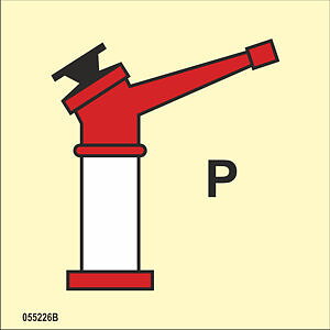 ISO 17631 Fire Control sign "Powder monitor" - IMPA 33.6842
