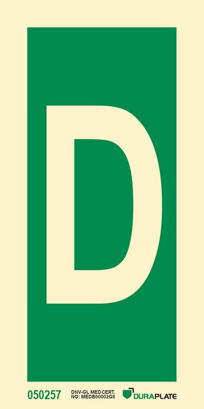 IMO sign "D" - IMPA 33.4213