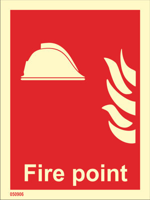 Fire sign "Fire point (with text)" - IMPA 33.6123