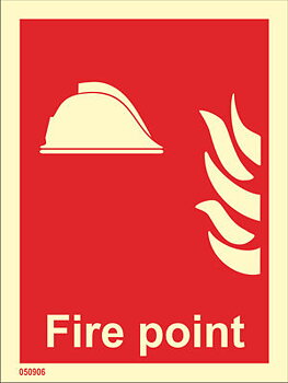 Fire sign "Fire point (with text)" - IMPA 33.6123