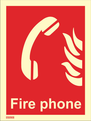 Fire sign "Fire phone (with text)" - IMPA 33.6124