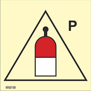 ISO 17631 Fire Control sign "Remote release station for powder" - IMPA 33.6812