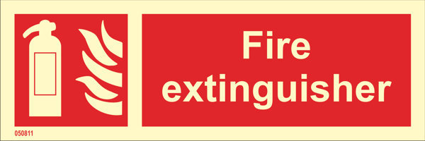 Fire sign "Fire Extinguisher (with text)" - IMPA 33.6140