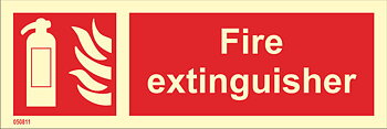 Fire sign "Fire Extinguisher (with text)" - IMPA 33.6140