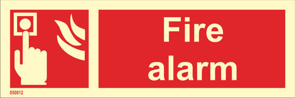 Fire sign "Fire Alarm (with text)" - IMPA 33.6141