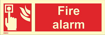 Fire sign "Fire Alarm (with text)" - IMPA 33.6141